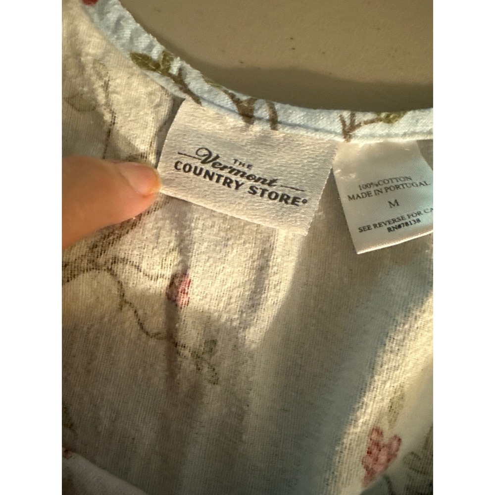 The Vermont Country Store Women M Cardinal Bird Print Cotton Tank Top Portugal - Picture 3 of 6